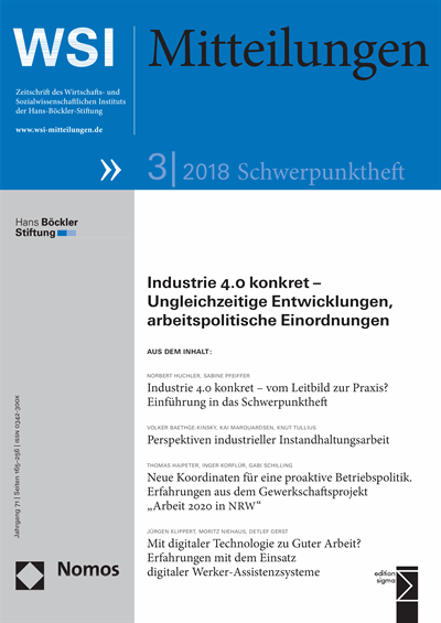 Cover of Volume: WSI-Mitteilungen Volume 71 (2018), Edition 3