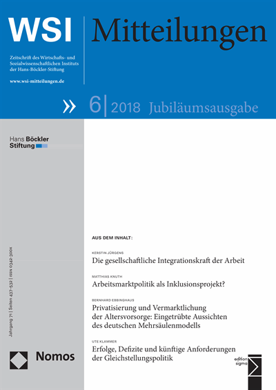 Cover of Volume: WSI-Mitteilungen Volume 71 (2018), Edition 6