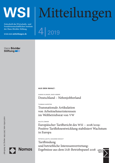 Cover of Volume: WSI-Mitteilungen Volume 72 (2019), Edition 4