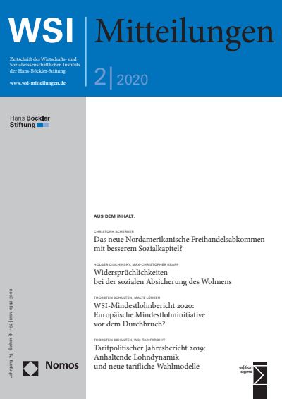 Cover of Volume: WSI-Mitteilungen Volume 73 (2020), Edition 2