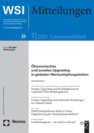 Cover der Ausgabe: WSI-Mitteilungen Jahrgang 74 (2021), Heft 1