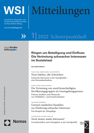 Cover of Volume: WSI-Mitteilungen Volume 75 (2022), Edition 1