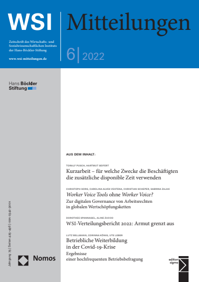 Cover of Volume: WSI-Mitteilungen Volume 75 (2022), Edition 6