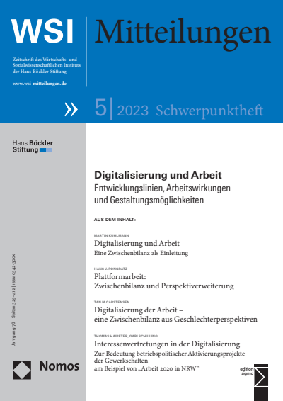 Cover of Volume: WSI-Mitteilungen Volume 76 (2023), Edition 5