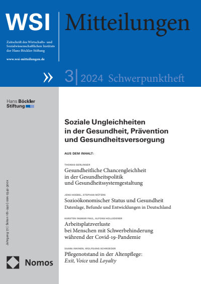 Cover of Volume: WSI-Mitteilungen Volume 77 (2024), Edition 3