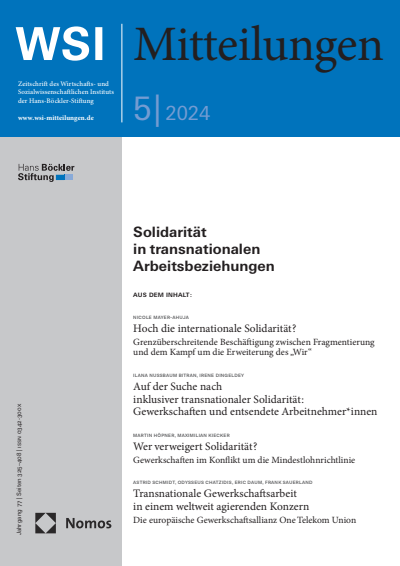 Cover of Volume: WSI-Mitteilungen Volume 77 (2024), Edition 5