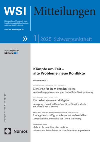 Cover of Volume: WSI-Mitteilungen Volume 78 (2025), Edition 1