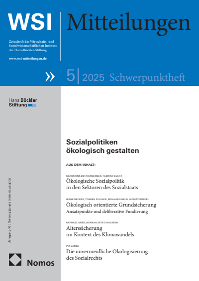 Cover of Volume: WSI-Mitteilungen Volume 78 (2025), Edition 5
