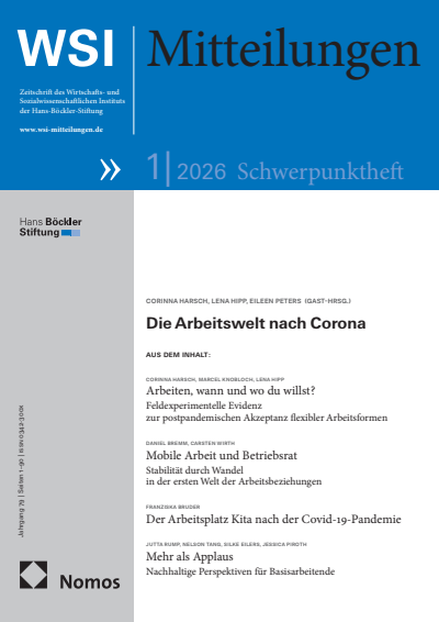 Cover of Volume: WSI-Mitteilungen Volume 79 (2026), Edition 1