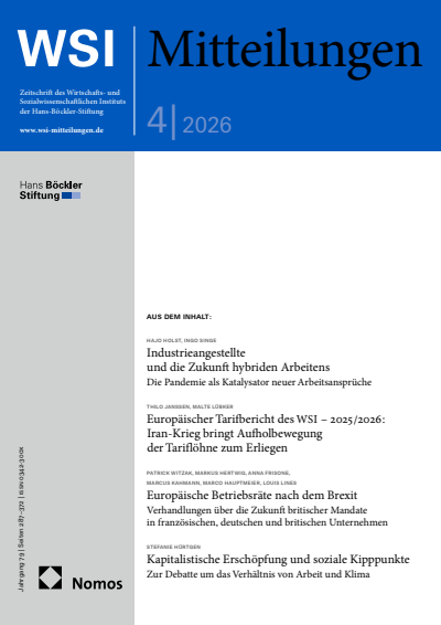 Cover der Ausgabe: WSI-Mitteilungen Jahrgang 79 (2026), Heft 4