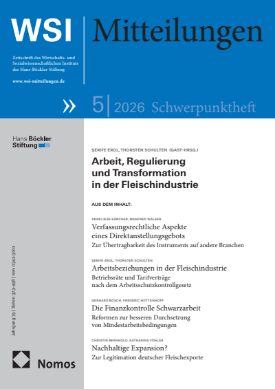 Cover der Ausgabe: WSI-Mitteilungen Jahrgang 79 (2026), Heft 5