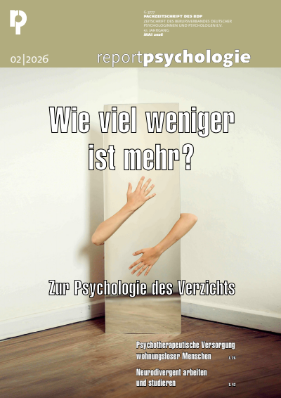 Cover der Ausgabe: report psychologie Jahrgang 51 (2026), Heft 2