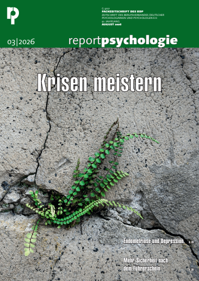 Cover der Ausgabe: report psychologie Jahrgang 51 (2026), Heft 3