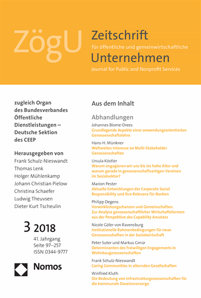 Cover of Volume: ZögU Zeitschrift für öffentliche und gemeinwirtschaftliche Unternehmen Volume 41 (2018), Edition 3