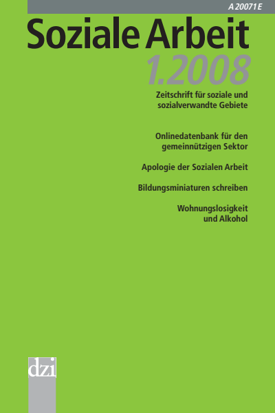 Cover der Ausgabe: Soziale Arbeit Jahrgang 57 (2008), Heft 1