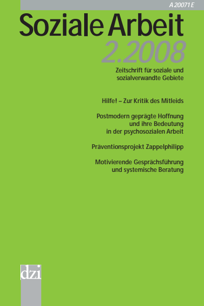 Cover der Ausgabe: Soziale Arbeit Jahrgang 57 (2008), Heft 2