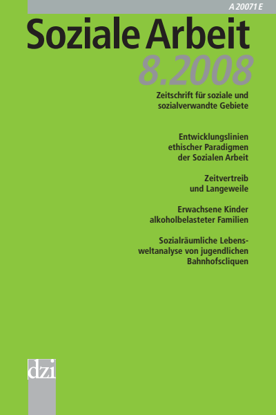 Cover der Ausgabe: Soziale Arbeit Jahrgang 57 (2008), Heft 8