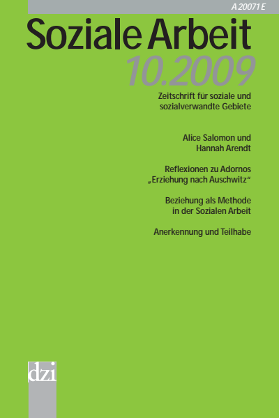 Cover der Ausgabe: Soziale Arbeit Jahrgang 58 (2009), Heft 10