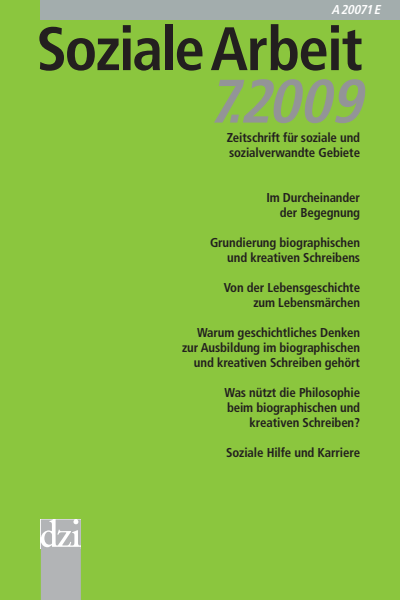 Cover der Ausgabe: Soziale Arbeit Jahrgang 58 (2009), Heft 7
