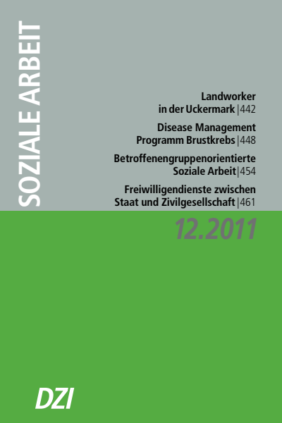 Cover der Ausgabe: Soziale Arbeit Jahrgang 60 (2011), Heft 12