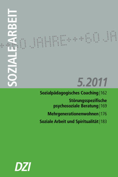 Cover der Ausgabe: Soziale Arbeit Jahrgang 60 (2011), Heft 5