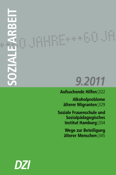 Cover der Ausgabe: Soziale Arbeit Jahrgang 60 (2011), Heft 9