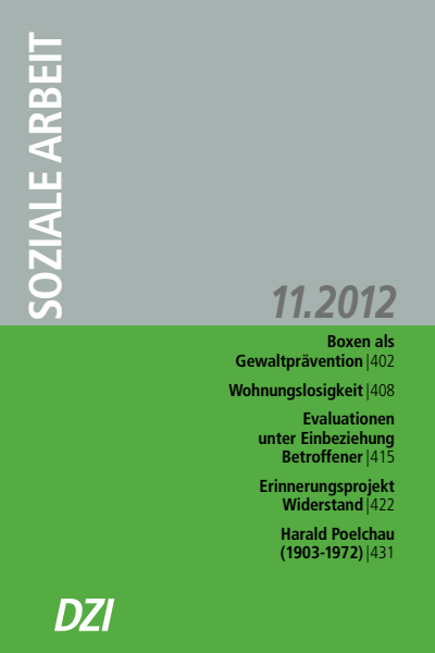 Cover der Ausgabe: Soziale Arbeit Jahrgang 61 (2012), Heft 11