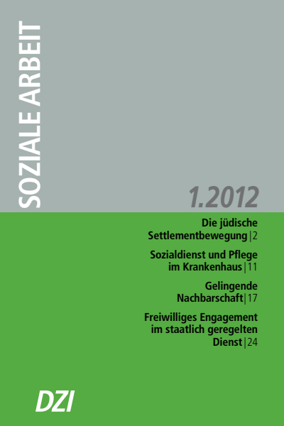 Cover der Ausgabe: Soziale Arbeit Jahrgang 61 (2012), Heft 1
