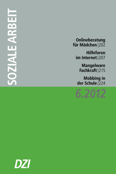 Cover der Ausgabe: Soziale Arbeit Jahrgang 61 (2012), Heft 6
