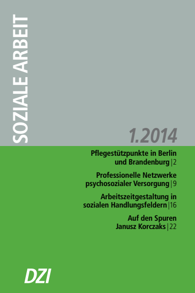 Cover der Ausgabe: Soziale Arbeit Jahrgang 63 (2014), Heft 1
