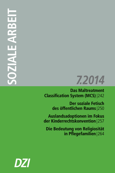 Cover der Ausgabe: Soziale Arbeit Jahrgang 63 (2014), Heft 7