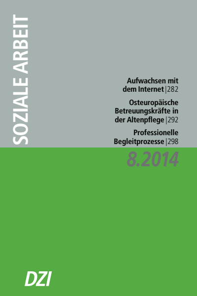 Cover der Ausgabe: Soziale Arbeit Jahrgang 63 (2014), Heft 8