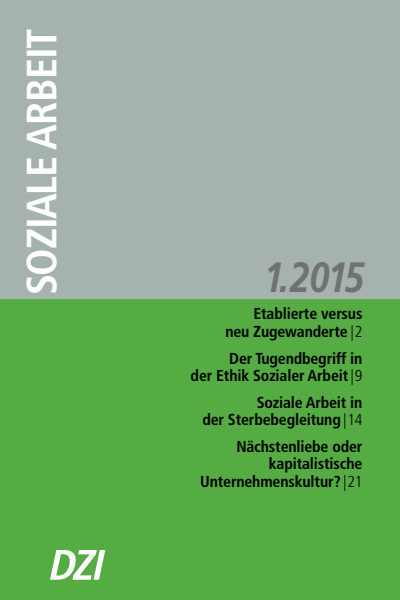 Cover der Ausgabe: Soziale Arbeit Jahrgang 64 (2015), Heft 1