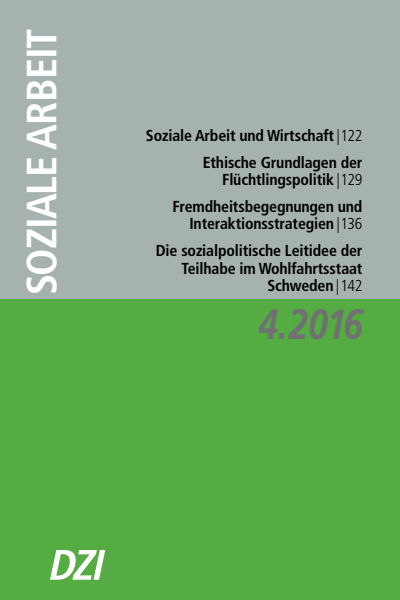 Cover der Ausgabe: Soziale Arbeit Jahrgang 65 (2016), Heft 4