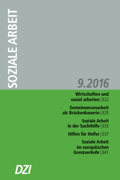 Cover der Ausgabe: Soziale Arbeit Jahrgang 65 (2016), Heft 9
