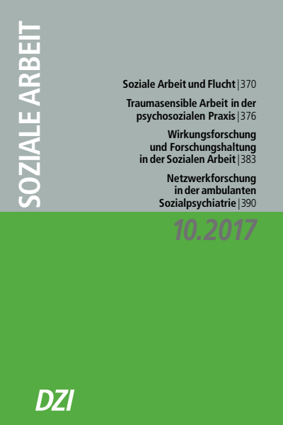 Cover der Ausgabe: Soziale Arbeit Jahrgang 66 (2017), Heft 10