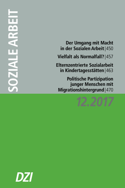 Cover der Ausgabe: Soziale Arbeit Jahrgang 66 (2017), Heft 12