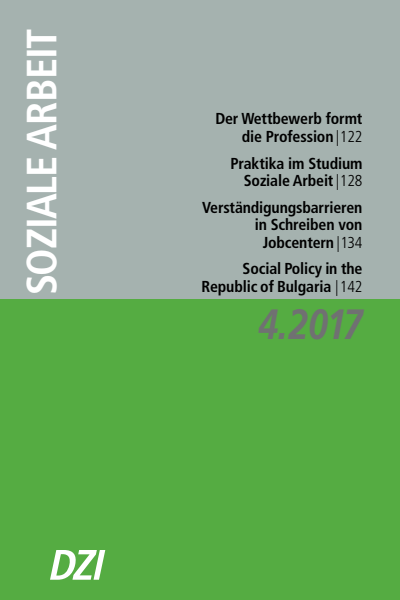 Cover der Ausgabe: Soziale Arbeit Jahrgang 66 (2017), Heft 4