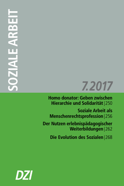 Cover der Ausgabe: Soziale Arbeit Jahrgang 66 (2017), Heft 7