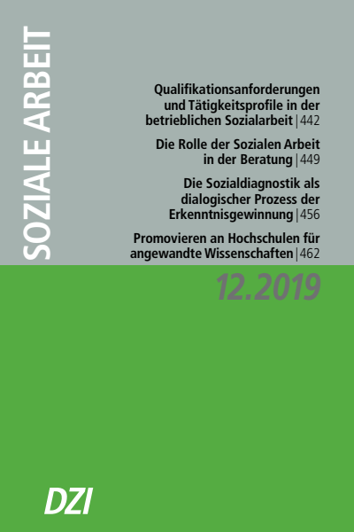 Cover of Volume: Soziale Arbeit Volume 68 (2019), Edition 12