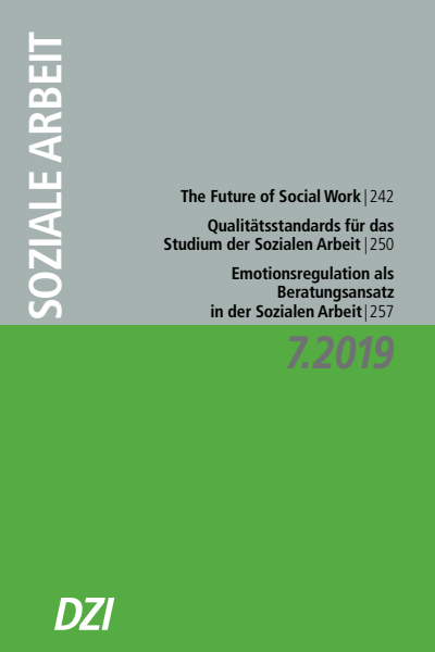 Cover der Ausgabe: Soziale Arbeit Jahrgang 68 (2019), Heft 7