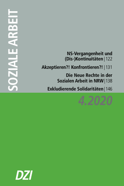 Cover der Ausgabe: Soziale Arbeit Jahrgang 69 (2020), Heft 4