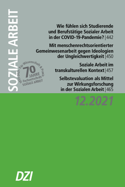 Cover of Volume: Soziale Arbeit Volume 70 (2021), Edition 12