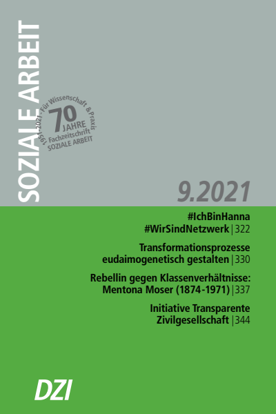 Cover of Volume: Soziale Arbeit Volume 70 (2021), Edition 9