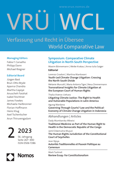 Cover of Volume: VRÜ Verfassung und Recht in Übersee Volume 56 (2023), Edition 2