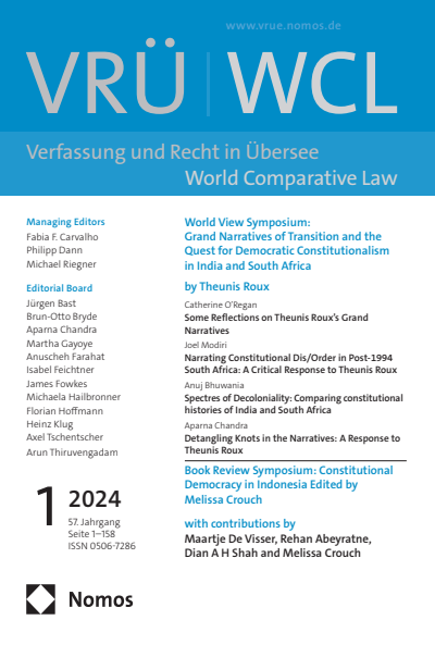 Cover of Volume: VRÜ Verfassung und Recht in Übersee Volume 57 (2024), Edition 1