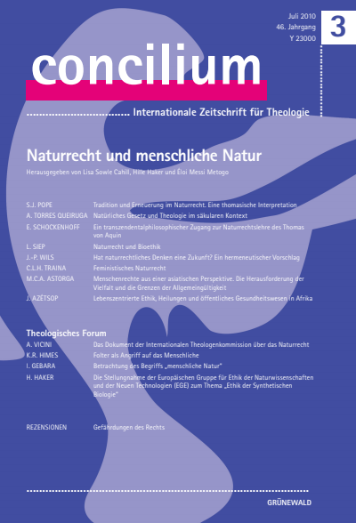 Cover of Volume: Concilium Volume 46 (2010), Edition 3