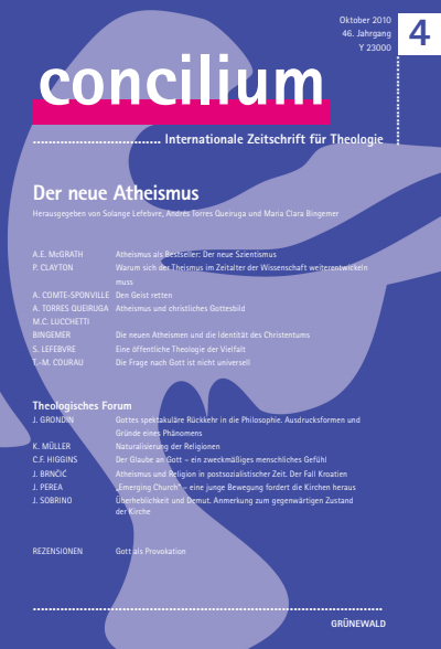 Cover der Ausgabe: Concilium Jahrgang 46 (2010), Heft 4