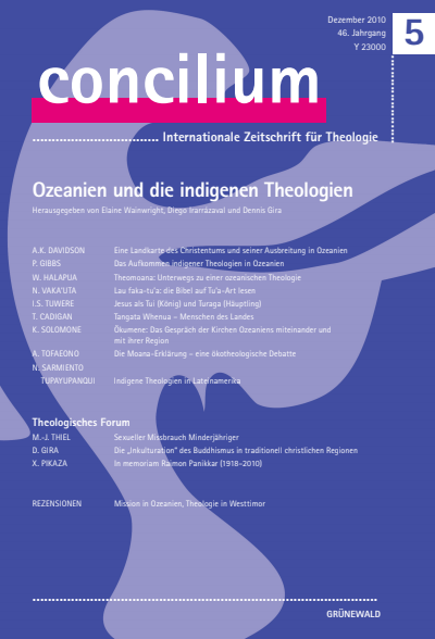 Cover der Ausgabe: Concilium Jahrgang 46 (2010), Heft 5