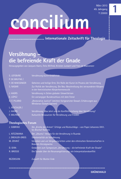 Cover der Ausgabe: Concilium Jahrgang 49 (2013), Heft 1